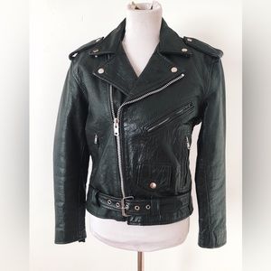 Vintage 70s 80s Leather Motorcycle Jacket / Ramones Moto Jacket / Punk Jacket